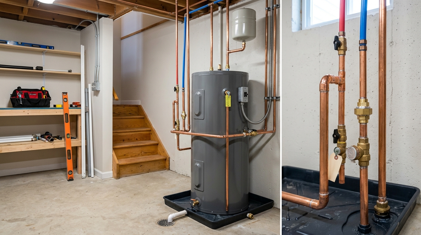 TCR Rooter Plumbing completed residential water heater replacement in Raleigh NC